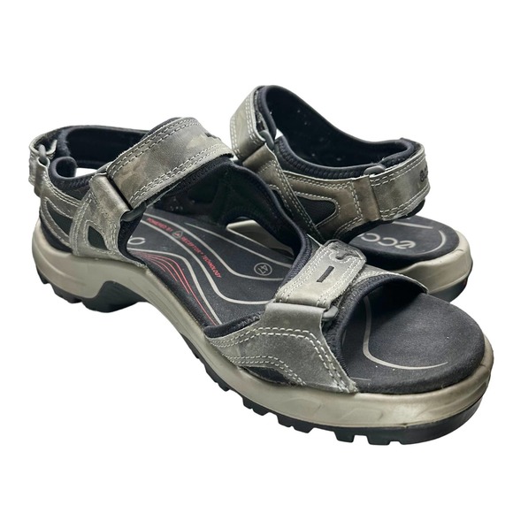 Ecco | Men | Yucatán Receptor Gray Camo Outdoor Sport Sandals | 47 EU 13-13.5 US main image 9